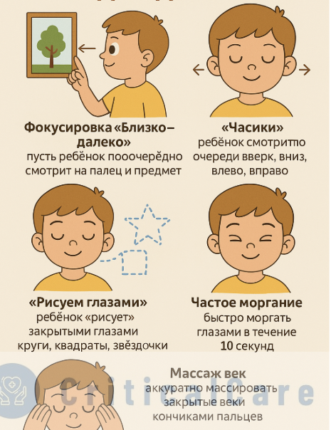 Гимнастика для глаз для детей